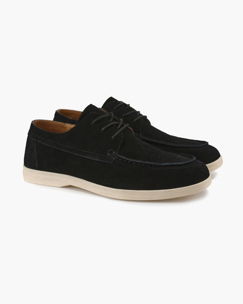 Scarpe stringate in pelle scamosciata premium