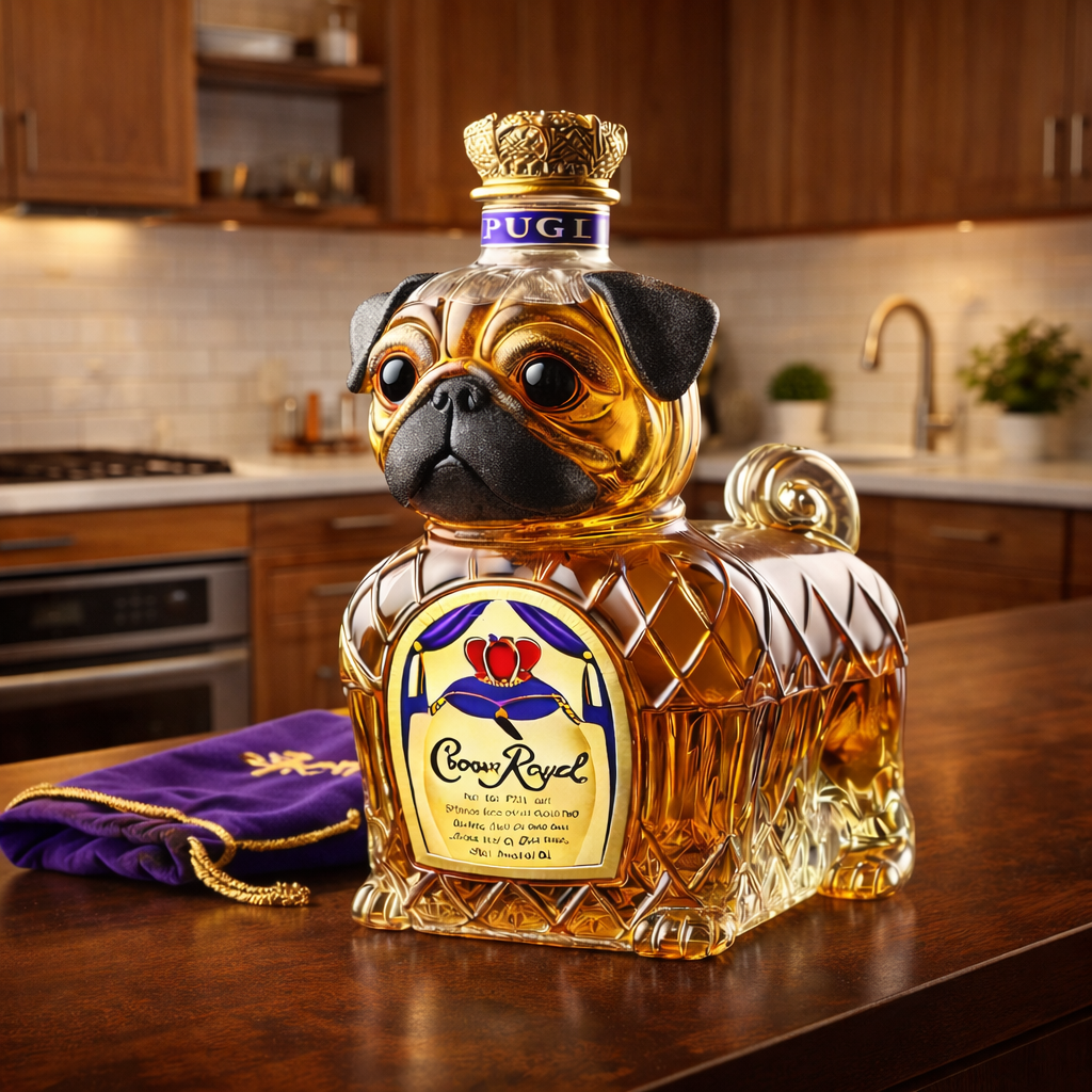 Butelka di Whisky - Bulldog Francese: Eleganza e Carisma per Intenditori